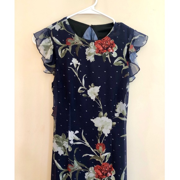 ASOS hope&ivy embroidered midi dress w/ peplum hem - Picture 7 of 11